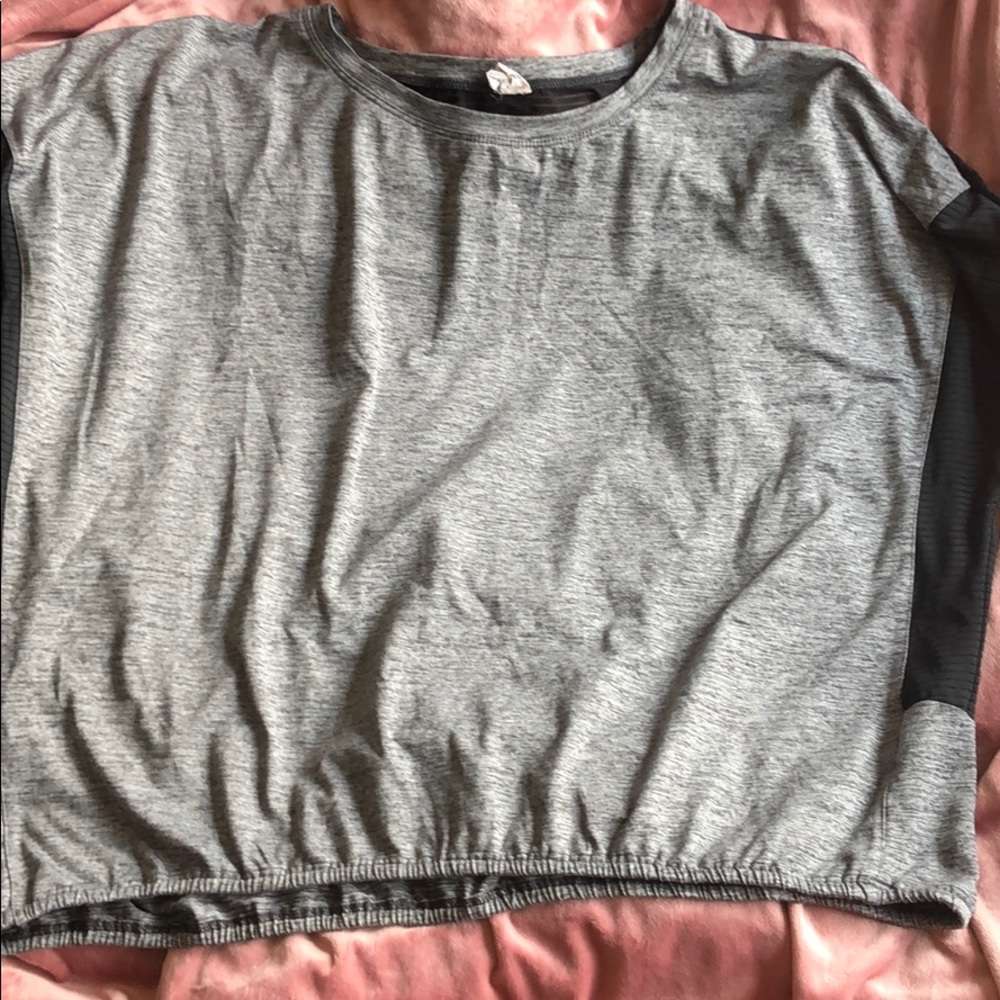 Gray workout top